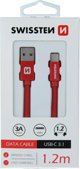 Kabel USB Swissten USB-A - micro-B 1.2 m Czerwony (71521207)