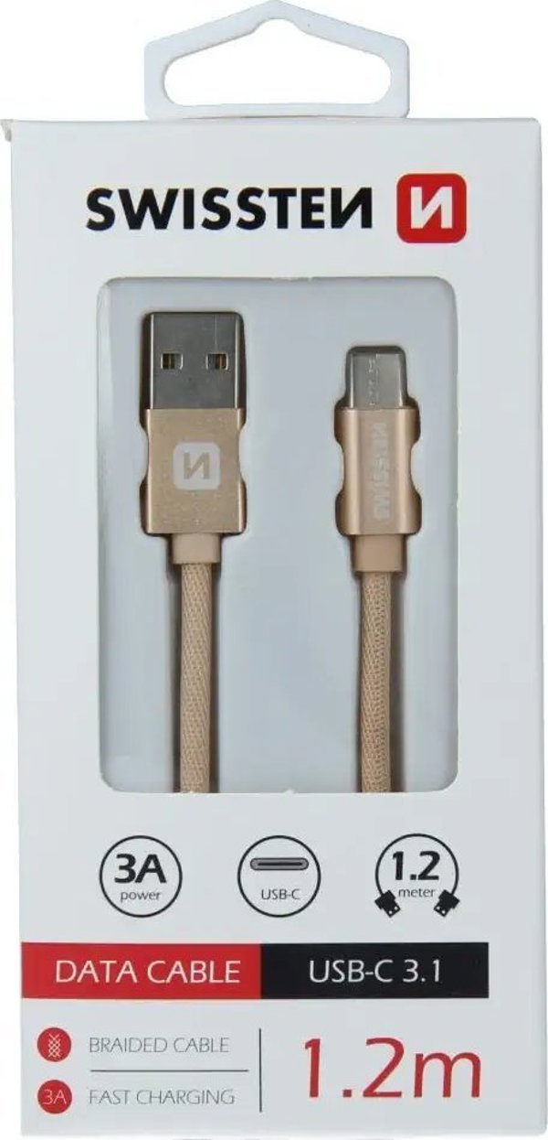 Kabel USB Swissten USB-A - micro-B 1.2 m Czerwony (71521207)
