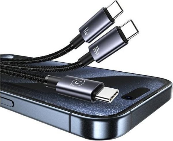 Καλώδιο Usams Sufeng 2σε1 2xUSB-C 72W 1.2m, Καλώδιο Φόρτισης & Δεδομένων από Κράμα Αλουμινίου (US-SJ740)