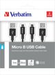 Kabel USB Verbatim USB-A - microUSB 1 m Czarny (48875)