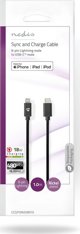 Kabel Nedis Nedis CCGP39650BK10 kabel Lightning 1 m Czarny