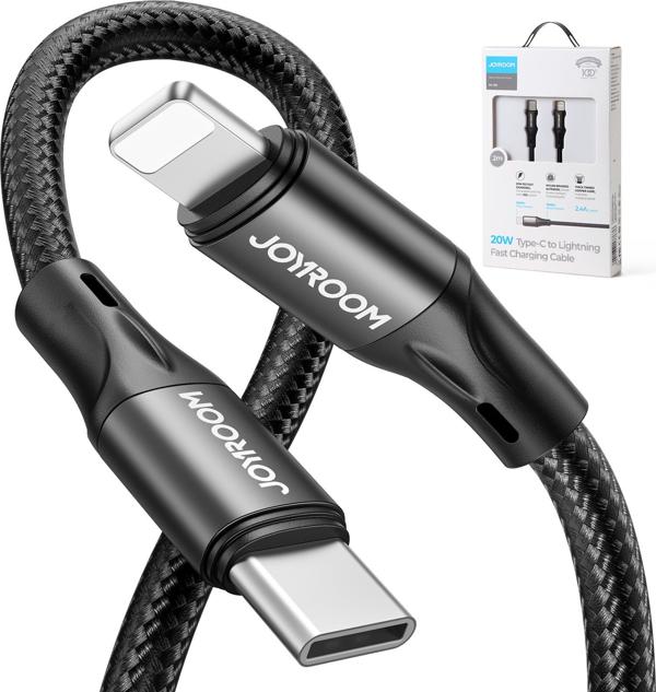 Kabel USB Joyroom USB-C - Lightning 1 m Czarny (6941237177629)