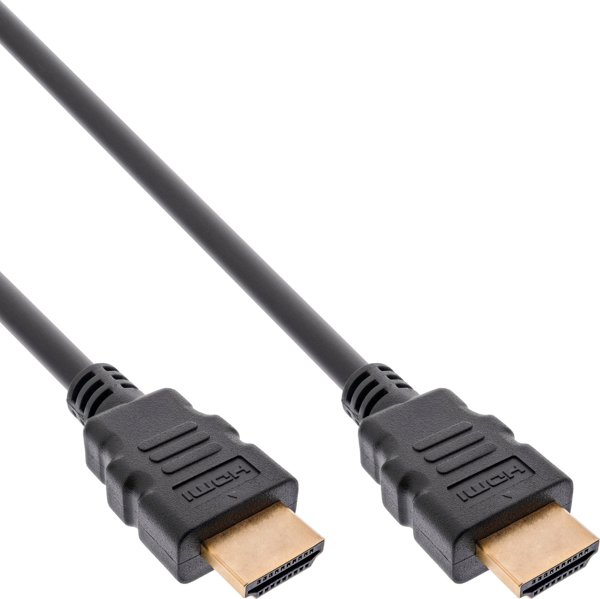 InLine Καλώδιο HDMI 2.1 48Gbps, Αρσενικό σε Αρσενικό, Επίχρυσες Επαφές, Υποστήριξη 3D & ARC, 1m, Μαύρο (17901A)
