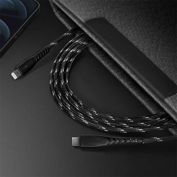 Καλώδιο Energea Nyloflex USB-C σε Lightning, MFi, 1.5m, Μαύρο