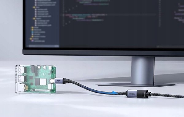 Kabel micro HDMI do HDMI Ugreen HD182, 8K 60Hz, 48Gbps, 0.2m (czarny)