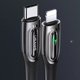 Καλώδιο Usams US-SJ518 USB-C σε Lightning 20W PD, Πλεκτό με Smart Power-off, 1.2m, Μαύρο
