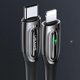 Καλώδιο Usams US-SJ518 USB-C σε Lightning 20W PD, Πλεκτό με Smart Power-off, 1.2m, Μαύρο