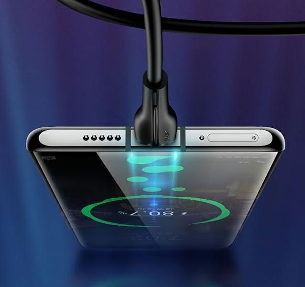 Καλώδιο Usams U38 USB-A σε USB-C 1m για Γρήγορη Φόρτιση και Μεταφορά Δεδομένων, Μαύρο
