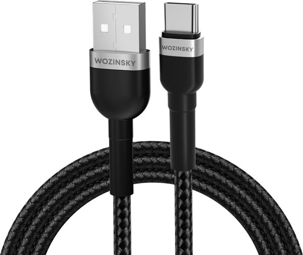 Wozinsky USB-A - USB-C καλώδιο USB 2 m Μαύρο (5907769308727) 13804525 5907769308727