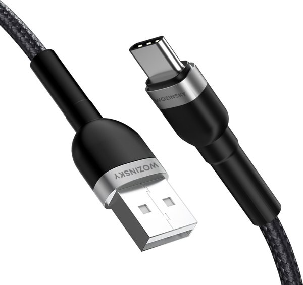 Wozinsky USB-A - USB-C καλώδιο USB 2 m Μαύρο (5907769308727) 13804525 5907769308727