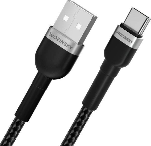 Wozinsky USB-A - USB-C καλώδιο USB 2 m Μαύρο (5907769308727) 13804525 5907769308727