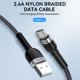 Wozinsky USB-A - USB-C καλώδιο USB 2 m Μαύρο (5907769308727) 13804525 5907769308727