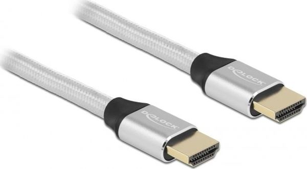 Kabel Delock HDMI - HDMI 1m srebrny (85366)