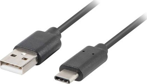 Kabel USB Lanberg USB-A - 1 m Czarny (CA-USBO-31CU-0010-BK)