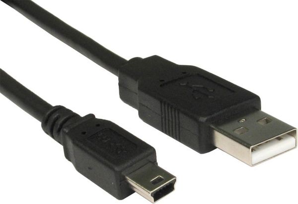 Kabel USB Sharkoon USB-A - miniUSB 2 m Czarny (4044951015573)