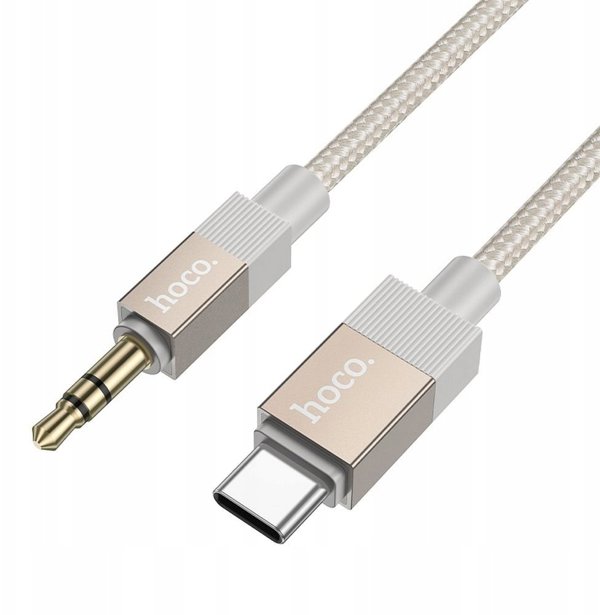 Κάμπελ AUX Τζακ 3,5 μμ (μέσκι) ντο USB C (μέσκι) Hoco 1 μ UPA32B ζόλντι