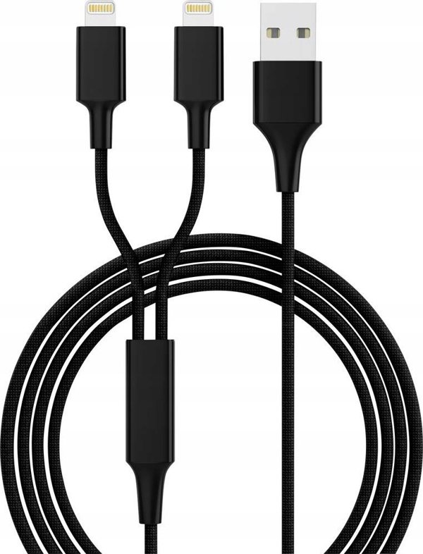 Smrter Καλώδιο Φόρτισης Hydra DUO Lightning USB-A, 1.2m, Μαύρο