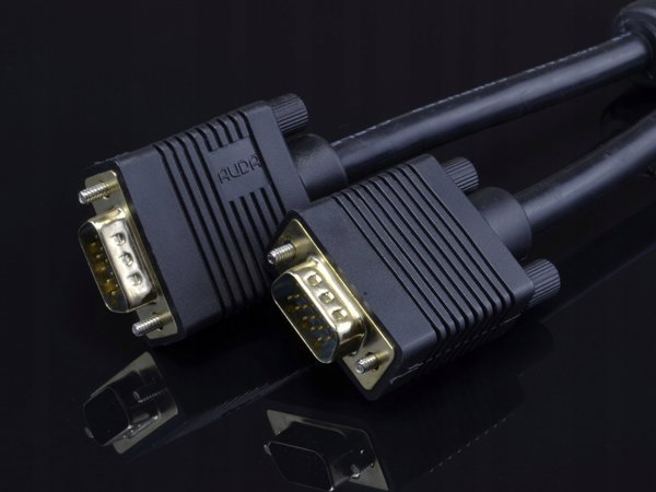 Kabel Pawonik D-Sub (VGA) - D-Sub (VGA) 20m czarny