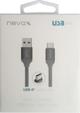 Kabel USB Nevox USB-A - USB-C 1 m Szary (1457)