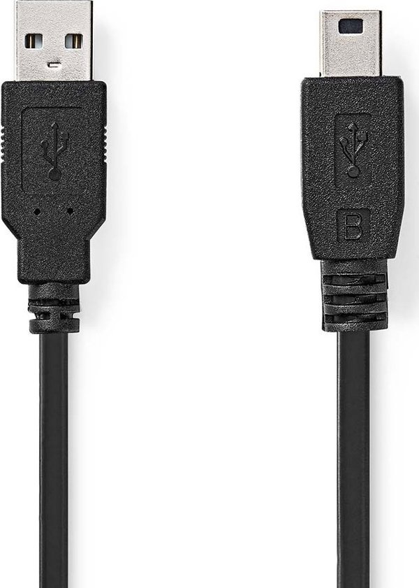 Kabel USB Nedis USB-A - miniUSB-B 3 m Czarny (CCGL60300BK30)