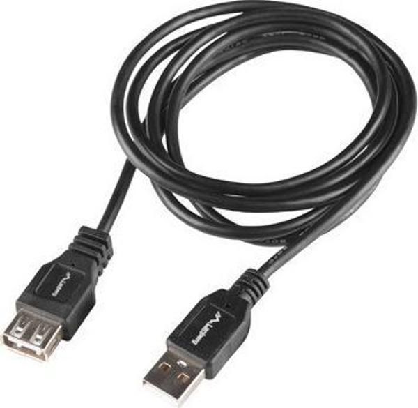 Kabel USB Lanberg USB-A - USB-A 1.8 m Czarny (CA-USBE-15CU-0018-BK)