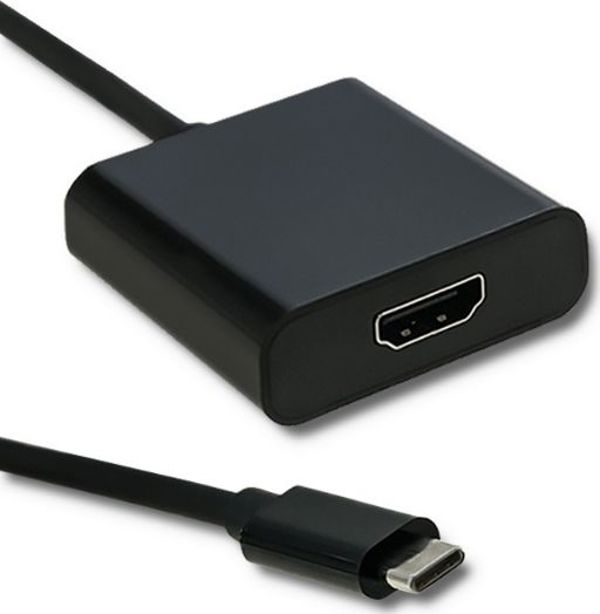 Kabel USB Qoltec USB-C - HDMI 0.23 m Czarny (50375)