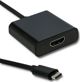 Kabel USB Qoltec USB-C - HDMI 0.23 m Czarny (50375)