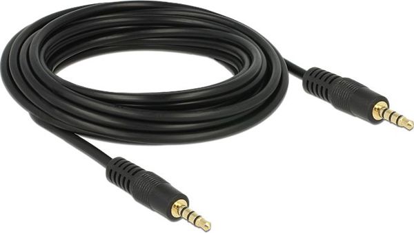 Kabel Delock Jack 3.5mm - Jack 3.5mm 5m czarny (83438)