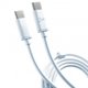 Καλώδιο 3MK USB-C σε USB-C, Υποστήριξη QC και PD, Ανθεκτική Επικάλυψη PVC, Μήκος 2m, Λευκό