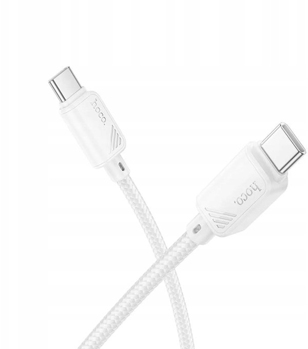 Καλώδιο USB C σε USB C Hoco 3A 60W 1 μ. Λευκό X113