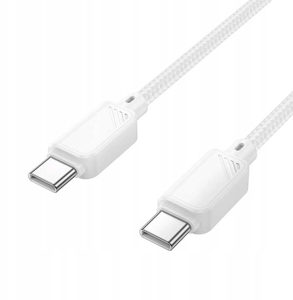 Καλώδιο USB C σε USB C Hoco 3A 60W 1 μ. Λευκό X113
