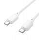 Καλώδιο USB C σε USB C Hoco 3A 60W 1 μ. Λευκό X113