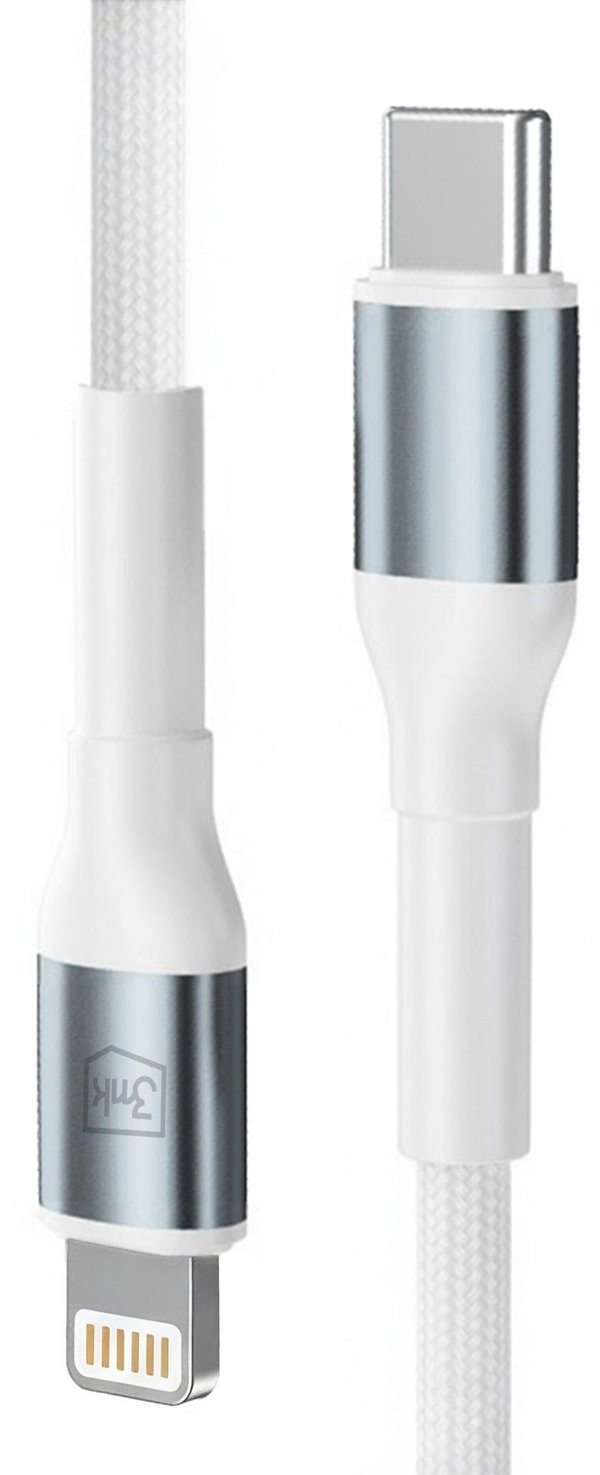 Καλώδιο USB 3MK Hyper Cable N-Series USB-C σε Lightning 2m, PD 3.0 27W, Λευκό