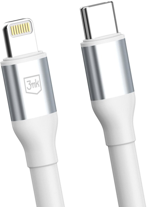 Καλώδιο USB 3MK Hyper Cable N-Series USB-C σε Lightning 2m, PD 3.0 27W, Λευκό