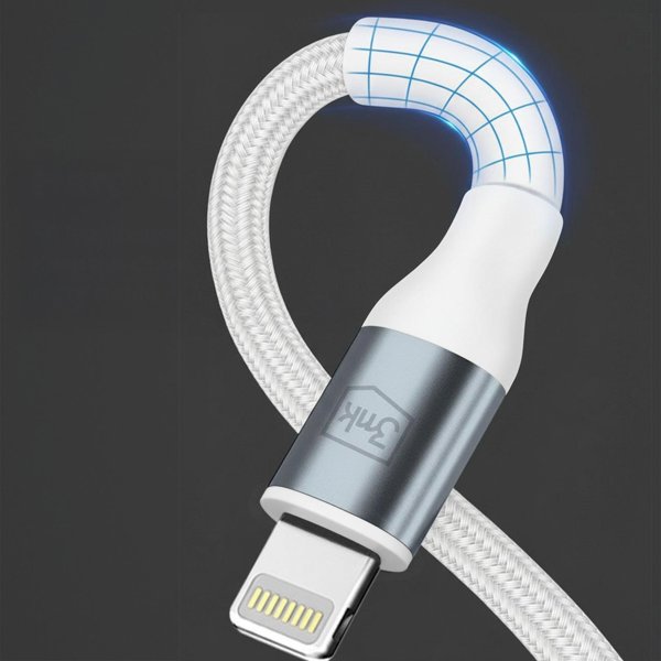 Καλώδιο USB 3MK Hyper Cable N-Series USB-C σε Lightning 2m, PD 3.0 27W, Λευκό