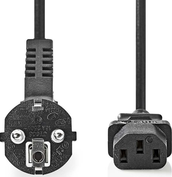 Kabel zasilajacy Nedis CEGL10000BK30 czarny 3m CEE7/7 C13