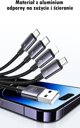 Usams Καλώδιο 4 σε 1 US-SJ739 Sufeng, 2xUSB-C/Lightning/MicroUSB, 15W, 1.2m, Αλουμίνιο