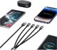 Usams Καλώδιο 4 σε 1 US-SJ739 Sufeng, 2xUSB-C/Lightning/MicroUSB, 15W, 1.2m, Αλουμίνιο