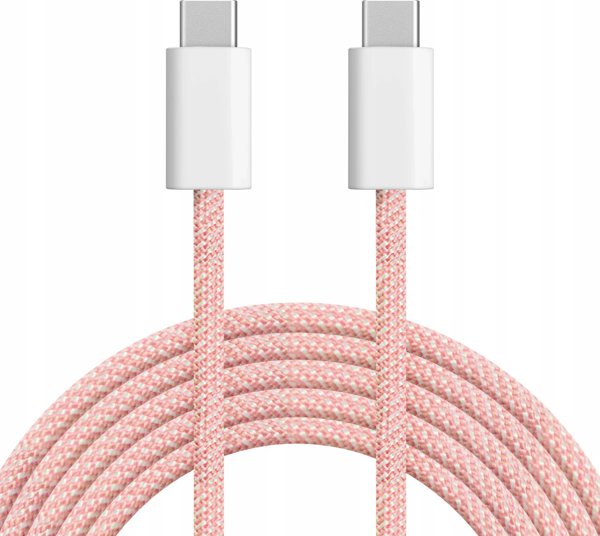 Kruger&Matz Καλώδιο USB-C σε USB-C, 60W, 1m, Ροζ