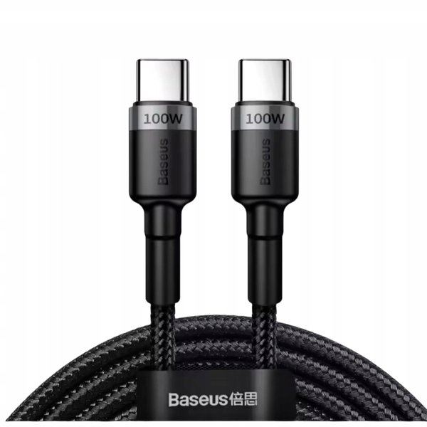 Καλώδιο Baseus Cafule 100W PD2.0 USB-C - USB-C 2m - γκρι-μαύρο