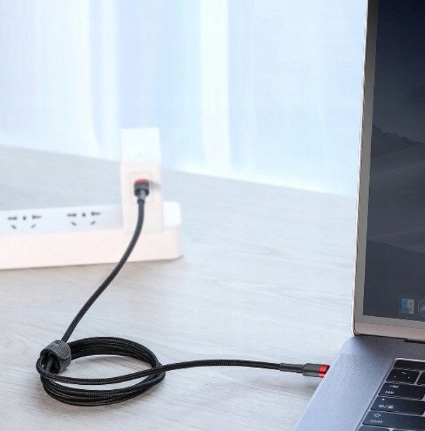 Καλώδιο Baseus Cafule 100W PD2.0 USB-C - USB-C 2m - γκρι-μαύρο