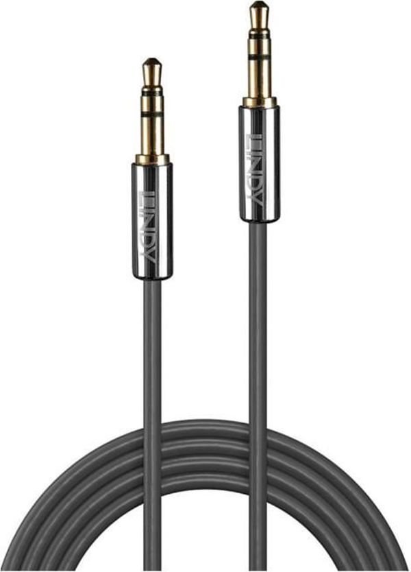 Kabel Lindy Jack 3.5mm - Jack 3.5mm 0.5m srebrny (35320)