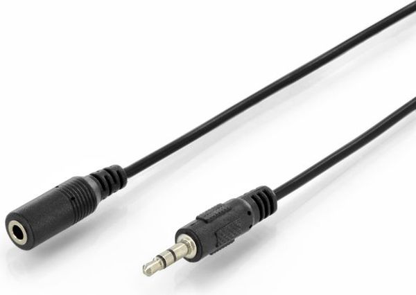 Kabel Digitus Jack 3.5mm - Jack 3.5mm 1.5m czarny (DB-510200-015-S)