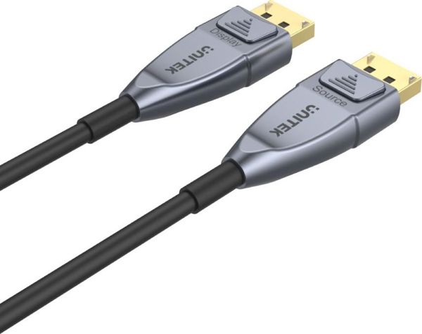 Καλώδιο Unitek DisplayPort 1.4, 15m, 8K 60Hz, 4K 120Hz, Γκρι (C1617GY)