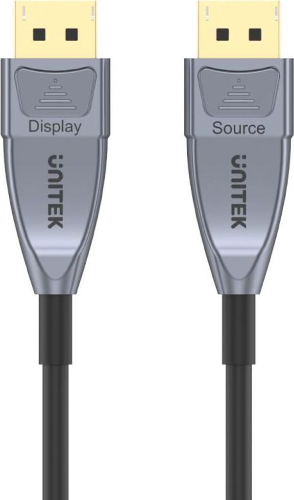 Καλώδιο Unitek DisplayPort 1.4, 15m, 8K 60Hz, 4K 120Hz, Γκρι (C1617GY)