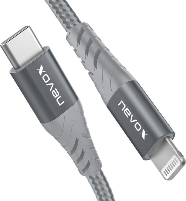 Kabel USB Nevox USB-C - Lightning 1 m Szary (1885)