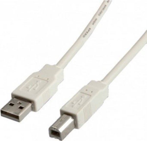 Καλώδιο USB Secomp Καλώδιο USB 2.0, τύπου A-B, μπεζ, 3 μ