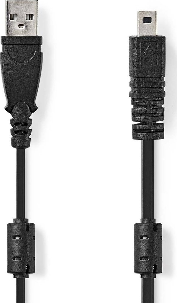 Καλώδιο USB Nedis USB-A σε Micro-B 2m, Μαύρο (CCGL60810BK20)