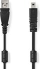 Καλώδιο USB Nedis USB-A σε Micro-B 2m, Μαύρο (CCGL60810BK20)