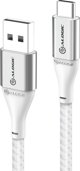 Καλώδιο USB Alogic USB-A σε USB 2.0, 3A, 480Mbps, 0.3m, Ασημί